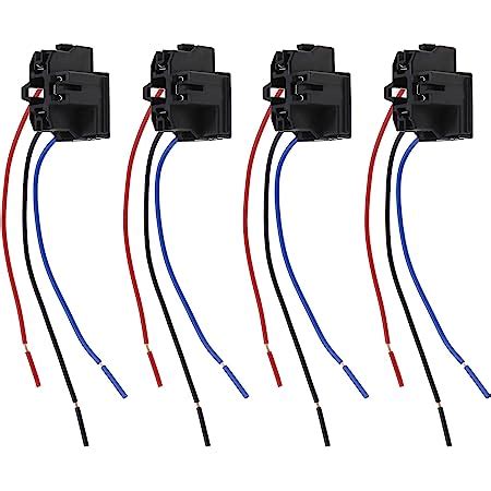 4pcs Voiture Lumière Prise Phare Fil Harnais Adaptateur H4 12V Socket