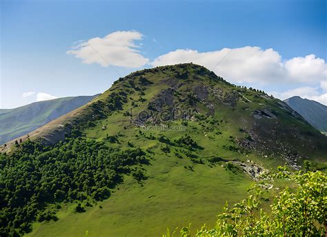 Green Mountain Peak Slope Bright Sky Picture And HD Photos | Free Download On Lovepik