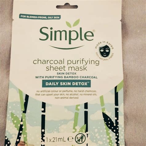 Simple Charcoal Purifying Sheet Mask Review Abillion