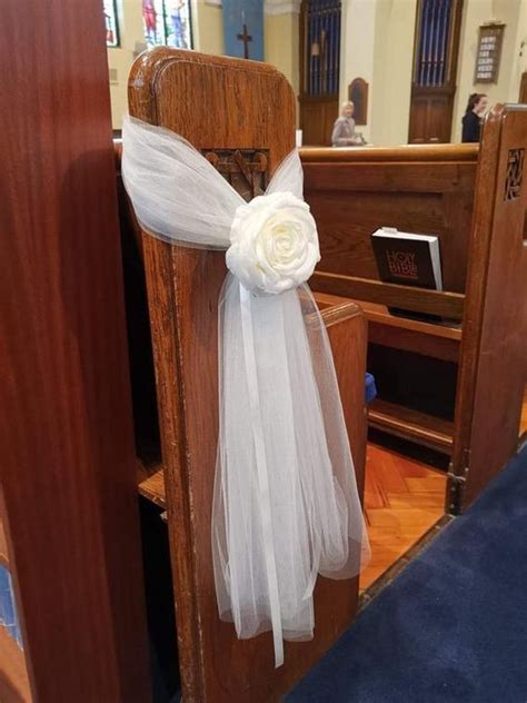 Wedding Pew Bows Church Pew Decorations Wedding Venue Decoration