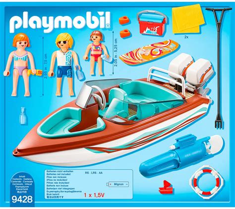 Playmobil Vacanciers Avec Vedette Et Moteur Submersible 9428 Au