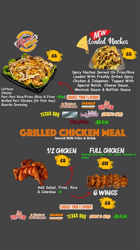 Menu at Chicken Stop restaurant, Dewsbury