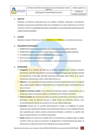 SSOMA P 20 PRIMEROS AUXILIOS Docx