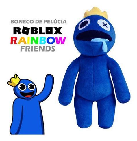 Boneco Blue Azul Babão Rainbow Friends Jogo Roblox Pelúcia Bate Perna