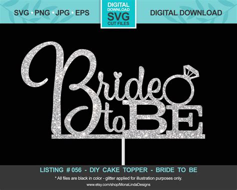 Bride To Be Svg Bridal Shower Cut File Bridal Vector Svg Etsy