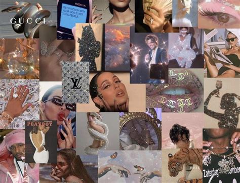 Glitter Boujee Aesthetic Wall Collage 60 Pictures Etsy In 2021 Aesthetic Desktop Wallpaper