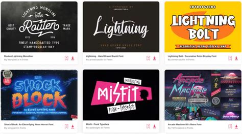 20 Best Lightning Fonts For Electric Designs