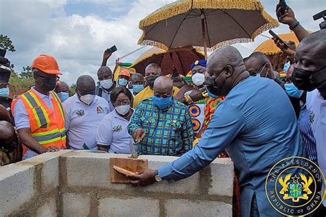 A R President Akufo Addo Cuts Sod For Construction Of Hospitals