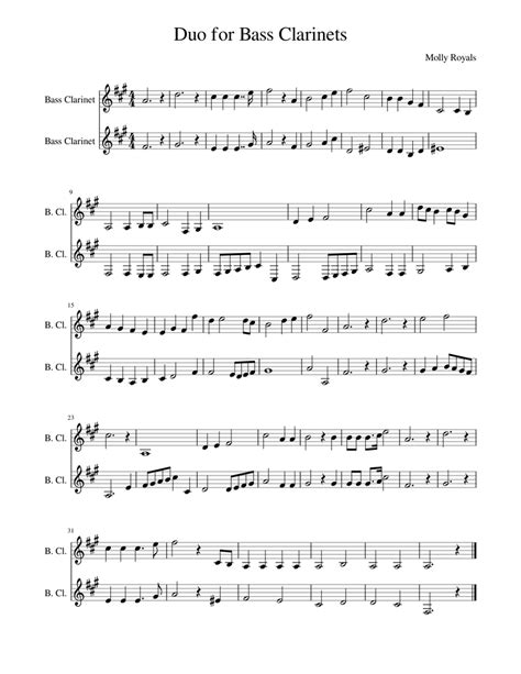 Free Bass Clarinet Music Printable - Printable Templates: Your Go-To Resource for Every Need