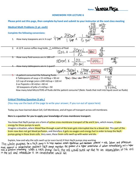 Emb Homework Name Homework For Lecture Please Print Out This