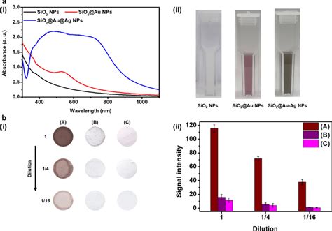 Characterization Of Sio2auag Nps Ai Uvvis Extinction Spectra Of