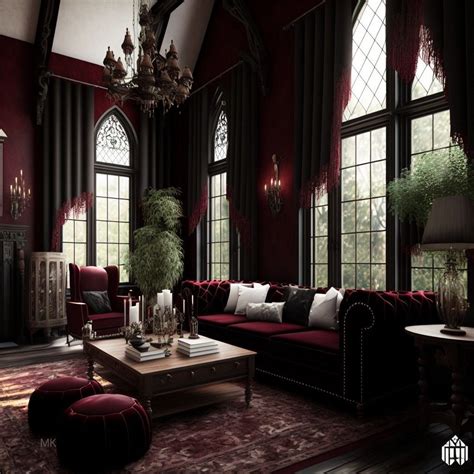 Modern gothic interiors - 66 photo