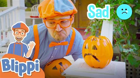 Blippi Learning Emotions With Halloween Pumpkins | Halloween Videos For ...