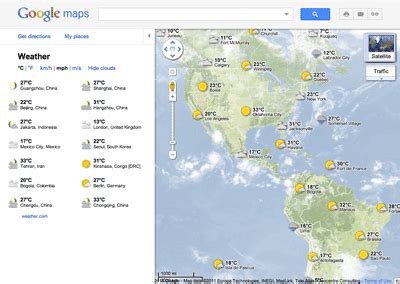 Google Lat Long: Rain or shine, see the weather in Google Maps