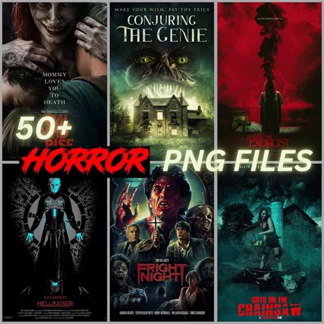 50 Horror Png Bundle, Horror Movie Cover Bundle, Halloween Png Bundle ...