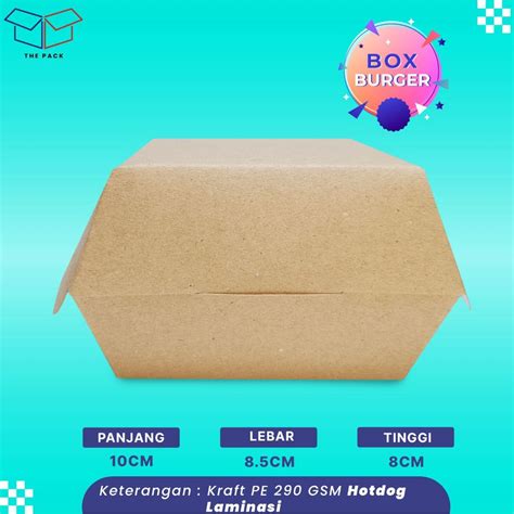 Jual Box Burger Dus Burger Kemasan Burger Wadah Burger Tempat