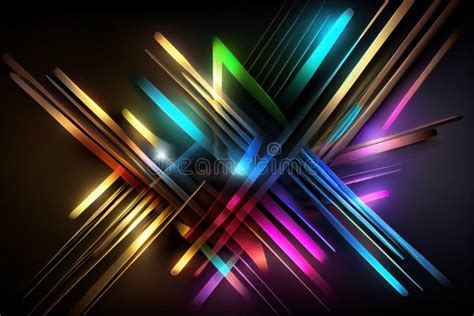 Geometric Multicolored Intersecting Lines Abstract Digital Technology