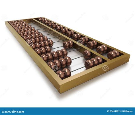 Chinese Abacus With Metal Beads And Frame Stock Illustration ...