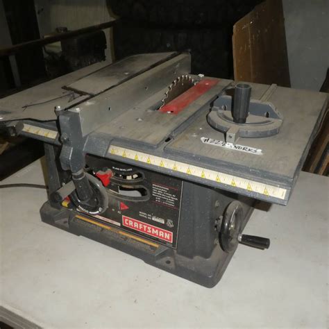 Lot 228 Craftsman 10 Inch Table Saw With Accessories Model No 137