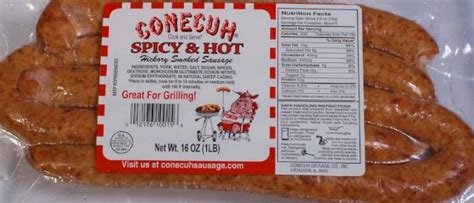 Spicy Hot Hickory Sausage 12 1 Pound Packs Conecuh Sausage