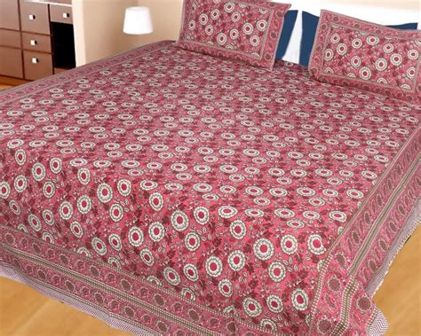 Floral Print King Size Printed Cotton Bed Sheet At Rs Piece In