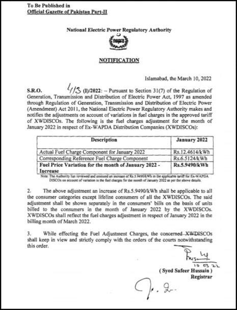 Nepra Approves Rs Per Unit Hike In Electricity Tariff