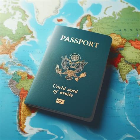 Premium Photo Passport On World Map