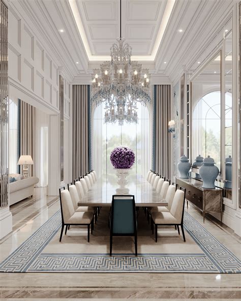 Living Dining Private Villa Saudi On Behance Decoracion De