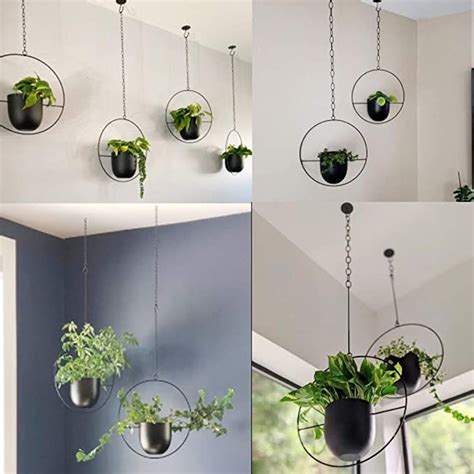 VDYXEW 2 Pcs Hanging Planters For Indoor And Outdoor Plants With Hooks