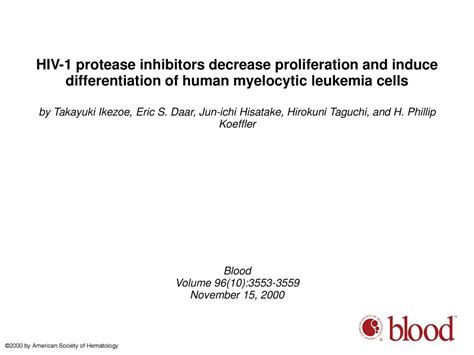 HIV 1 Protease Inhibitors Decrease Proliferation And Induce