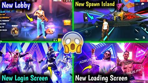 Free Fire New Lobby Spawn Island Characters Log In And Loading Screen