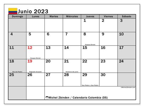 Calendario 2023 Con Sus Respectivos Festivos Junio IMAGESEE