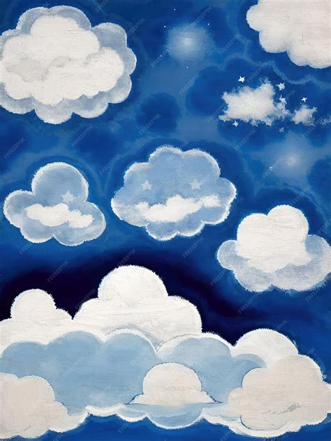 Premium Photo | Abstract cloud drawing modernist sky reproduction ...