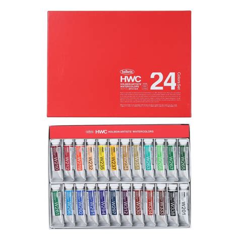 Coffret 24 Tubes 15ml Aquarelles Extra Fines En Carton Holbein Artists