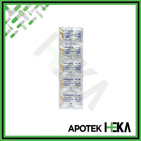 Jual Farsifen Plus Strip Isi 10 Tablet Paracetamol Ibuprofen Obat