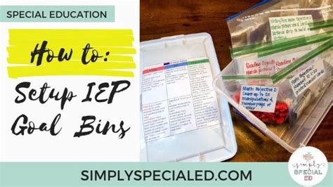 How To Setup Iep Goal Bins Artofit