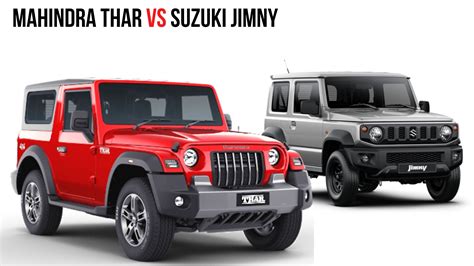 2021 Mahindra Thar Vs Suzuki Jimny Specifications Comparison