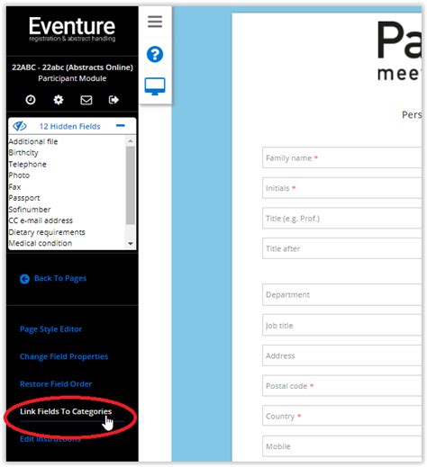 Apply Categories To The Fields On Your Form Eventure Helpcenter