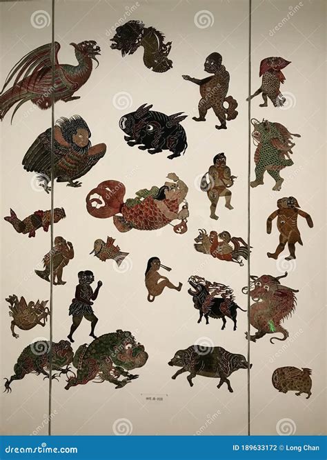 Chinese Traditional Shadow Puppet Stock Illustration - Illustration of phone, hundreds: 189633172