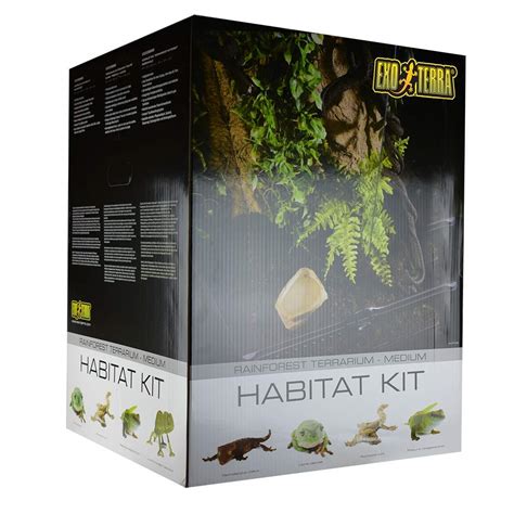 Terrariums Accessories Exo Terra Pt Rainforest Habitat Kit M