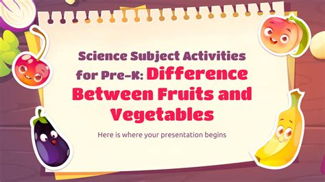 Atividades De Ci Ncia Diferen A Entre Frutas E Vegetais