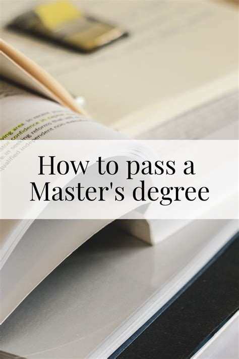 An Open Book With The Title How To Pass A Masters Degree