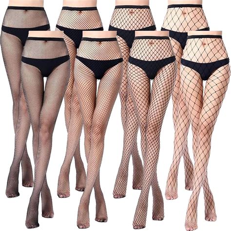 Fexpdl Black Fishnet Tights For Women Pcs High Waist Tights Fishnet