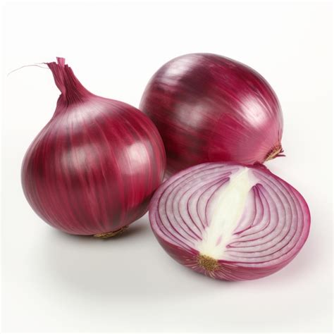 Premium Ai Image Red Onion Cut In Half