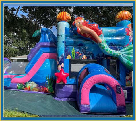 Mermaid Bounce House Themed Birthday Party From Lets Jump Events