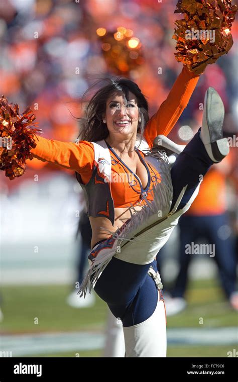 Denver Colorado Usa 24th Jan 2016 A Denver Bronco Cheerleader