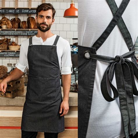 Premier Cross Back Barista Bib Apron Pr129 Smarter Textiles