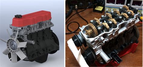 Thingiverse User Shares Files To 3d Print A Moving Toyota 4 Cylinder