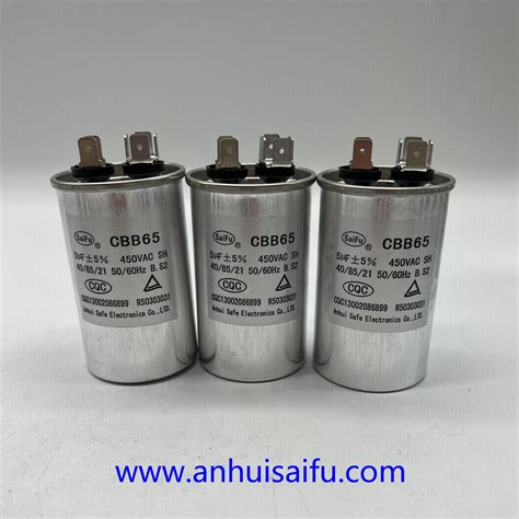 450VAC Cbb65 Air Conditioning Compressor Start Run Capacitors 50 60Hz