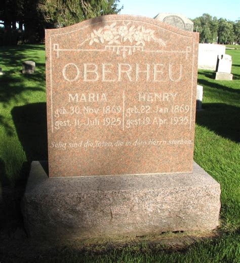 Maria Augusta Roehling Oberheu Find A Grave Memorial